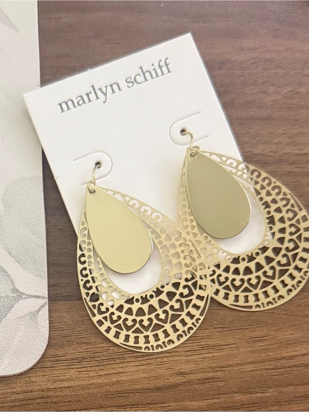 Adira Filigree Drop Earrings NWT